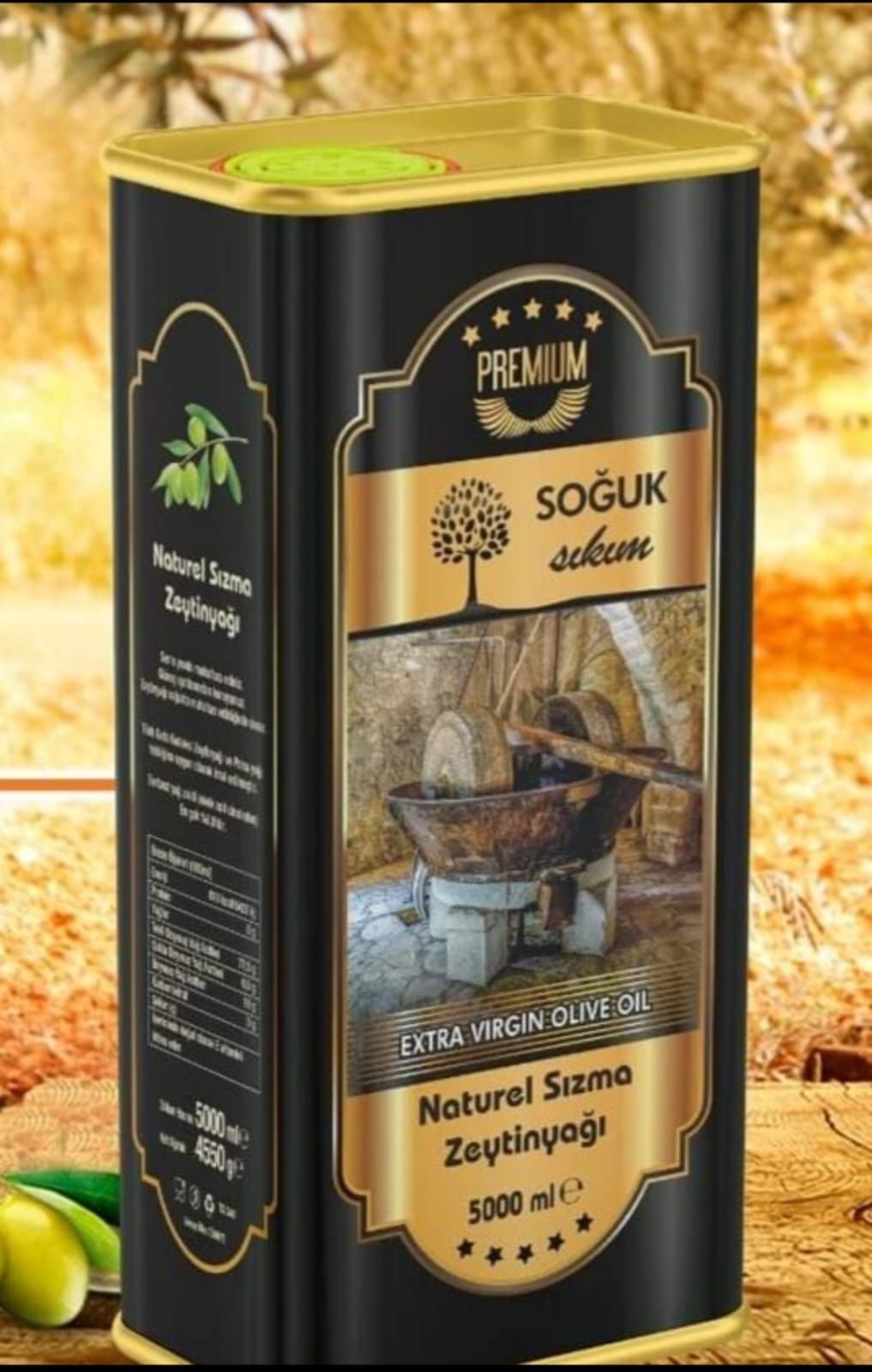 Zeytinyağı Erken Hasat Soğuk Sıkım 5 Litre